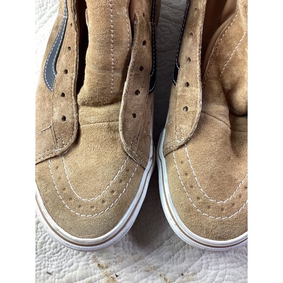 Vans MTE Brown Suede High-Top Sneakers*Plaid Lining*UltraCush Tech*Men 8.5*EUC - Picture 8 of 13